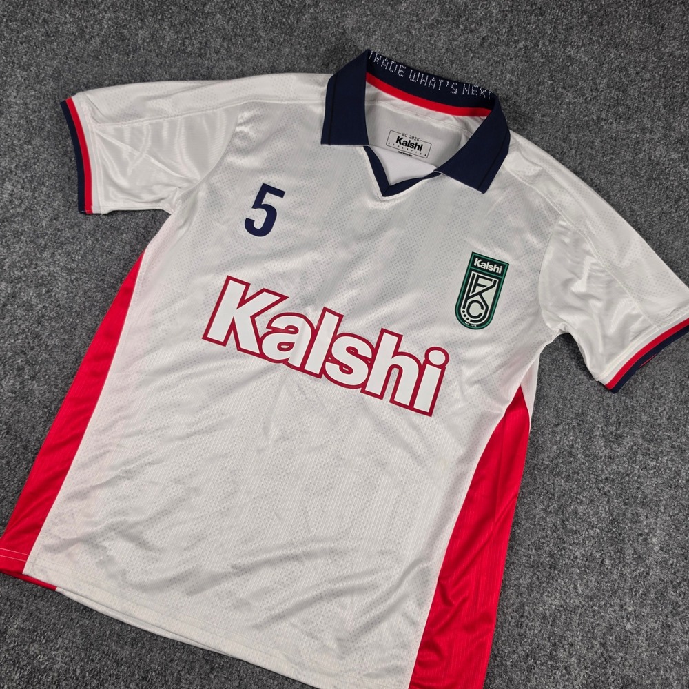 RARE Kalshi FC 2026 World Cup Jersey Mens M White Retro 2002 Ferdinand #5